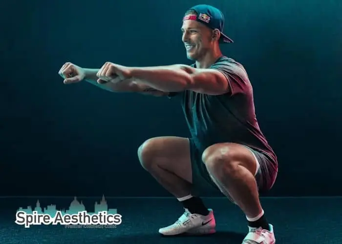 Image of man build leg muscle Welwyn Garden City through exercise