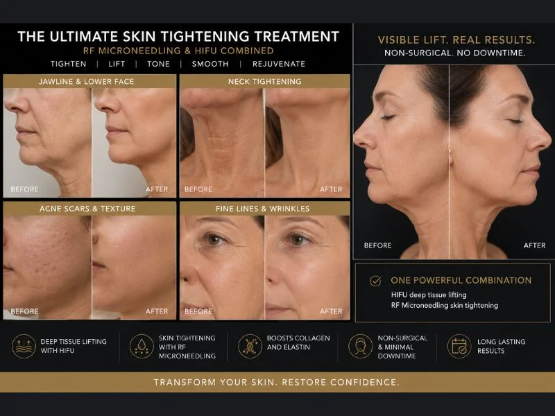 Results of combined treatment for the ultimate skin tightening treatment Welwyn Garden City